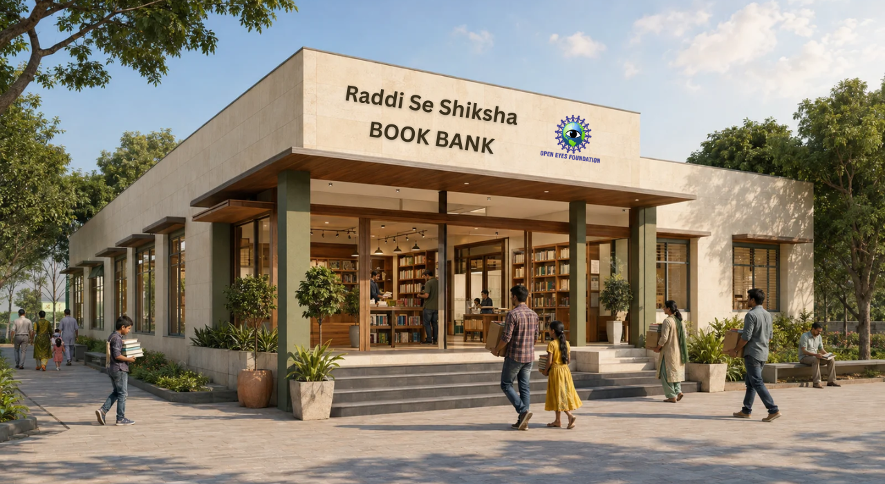 Concept view of the Permanent Raddi Se Shiksha Book Bank