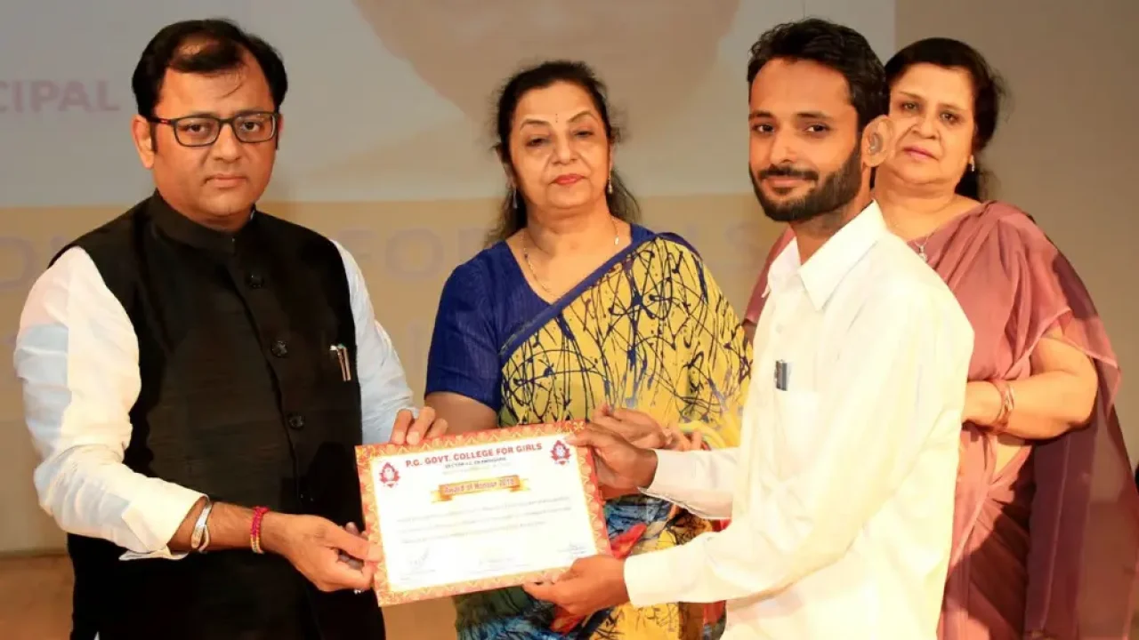 Honoured by Mayor of Chandigarh